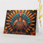 幸せな感謝祭 カード (黄色い花)