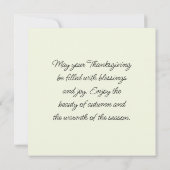 幸せな感謝祭 カード (裏面)