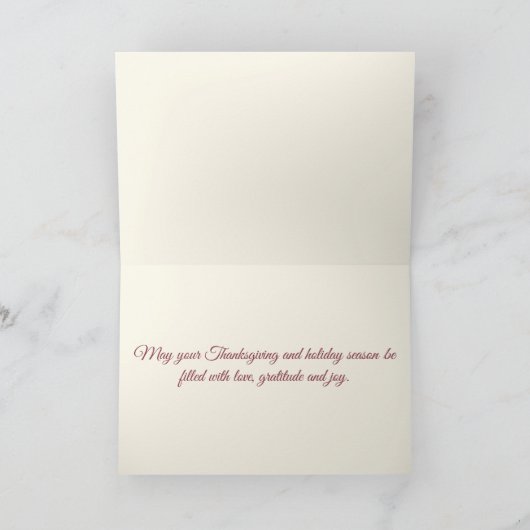 幸せな感謝祭 カード (内部)
