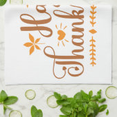 幸せな感謝祭 キッチンタオル (折り畳み)