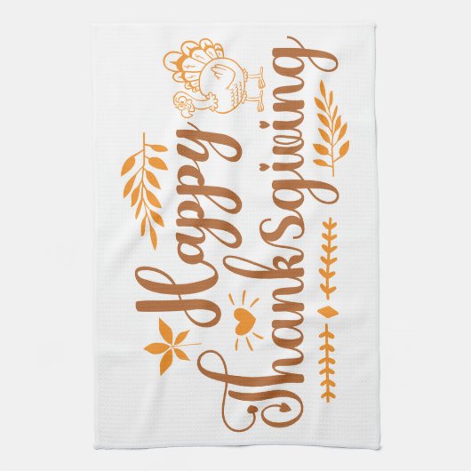 幸せな感謝祭 キッチンタオル (縦)