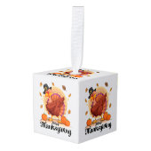 幸せな感謝祭 キューブオーナメント (正面アングル)