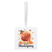 幸せな感謝祭 キューブオーナメント (右)
