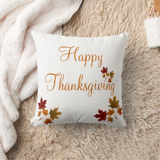 幸せな感謝祭 クッション (ブランケット)