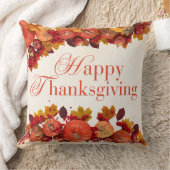 幸せな感謝祭 クッション (ブランケット)