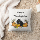 幸せな感謝祭 クッション (ブランケット)