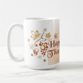 幸せな感謝祭 コーヒーマグカップ (左)