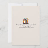 幸せな感謝祭 サンキューカード (裏面)