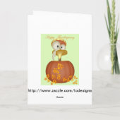 幸せな感謝祭 シーズンカード (裏面)