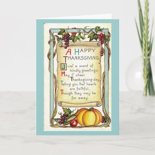 幸せな感謝祭 シーズンカード (正面)