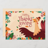 幸せな感謝祭 シーズンカード (正面/裏面)
