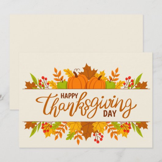 幸せな感謝祭 シーズンカード (正面/裏面)