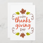 幸せな感謝祭 シーズンカード (正面/裏面)