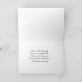 幸せな感謝祭 シーズンカード (内部)