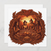 幸せな感謝祭 シーズンカード (正面/裏面)