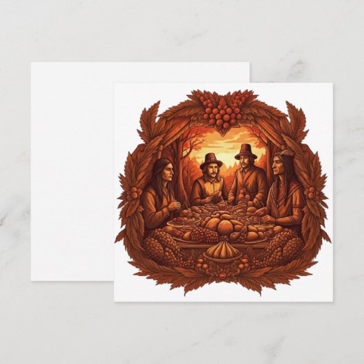 幸せな感謝祭 シーズンカード (正面/裏面)