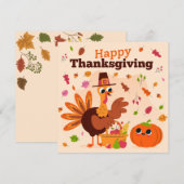 幸せな感謝祭 シーズンカード (正面/裏面)