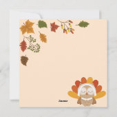 幸せな感謝祭 シーズンカード (裏面)