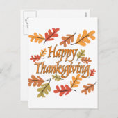 幸せな感謝祭 シーズンポストカード (正面/裏面)