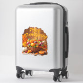 幸せな感謝祭 シール (スーツケース)