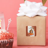 幸せな感謝祭 スクエアシール