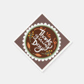 幸せな感謝祭 スタンダードカクテルナプキン (角)