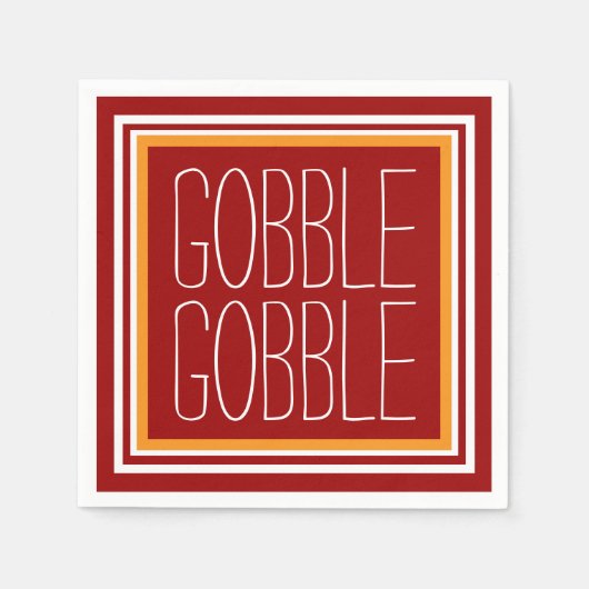 幸せな感謝祭 スタンダードカクテルナプキン (正面)