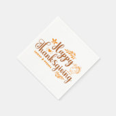 幸せな感謝祭 スタンダードカクテルナプキン (角)