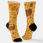 幸せな感謝祭 ソックス (傾斜あり)