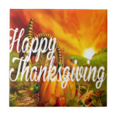 幸せな感謝祭 タイル (正面)
