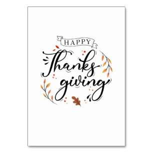 幸せな感謝祭 テーブルナンバー