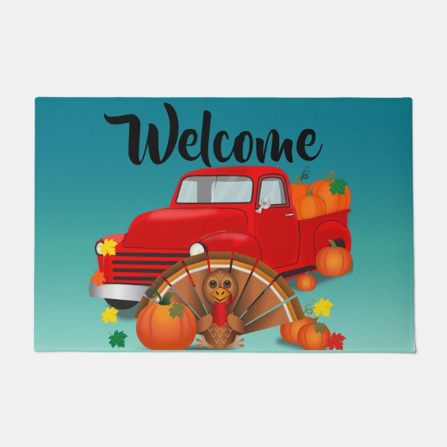 幸せな感謝祭 ドアマット (正面)