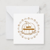 幸せな感謝祭 ノートカード (正面)