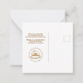 幸せな感謝祭 ノートカード (裏面)