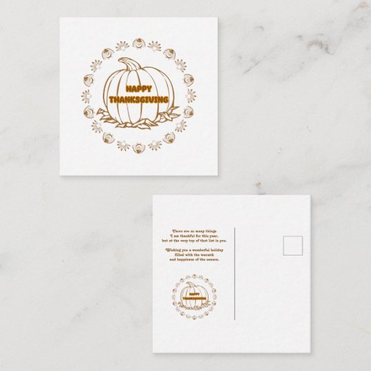 幸せな感謝祭 ノートカード (正面/裏面)