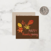 幸せな感謝祭 ノートカード (正面/裏面インサイチュ)