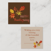 幸せな感謝祭 ノートカード (正面/裏面)