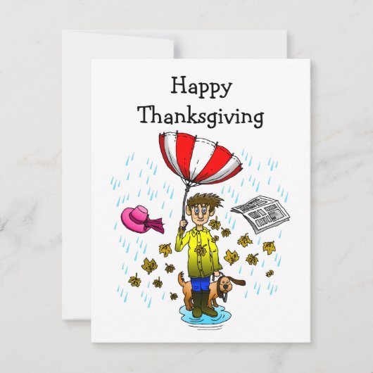 幸せな感謝祭 ノートカード (正面)