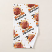 幸せな感謝祭 バスタオルセット (ハンドタオル)