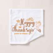 幸せな感謝祭 バスタオルセット (ウォッシュタオル)