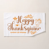 幸せな感謝祭 バスタオルセット (ハンドタオル)