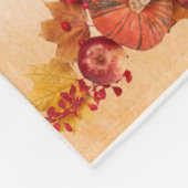 幸せな感謝祭 フリースブランケット (角)