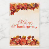 幸せな感謝祭 フードラベル (シングルラベル)