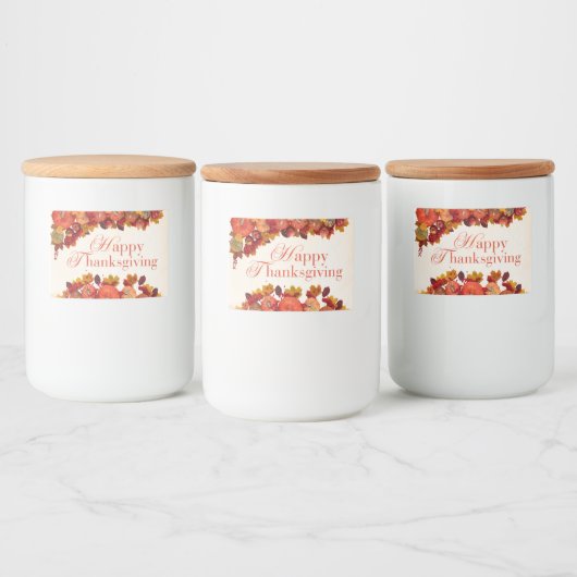 幸せな感謝祭 フードラベル (ボトル)