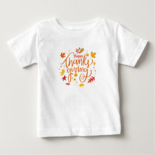 幸せな感謝祭 ベビーTシャツ