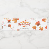 幸せな感謝祭 ペットボトルラベル (シングルラベル)