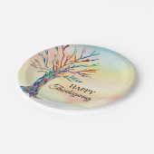 幸せな感謝祭 ペーパープレート (アングル)