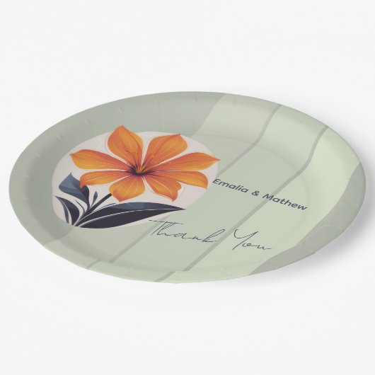 幸せな感謝祭 ペーパープレート (アングル)