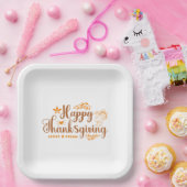 幸せな感謝祭 ペーパープレート (パーティー)