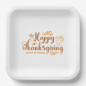 幸せな感謝祭 ペーパープレート (正面)